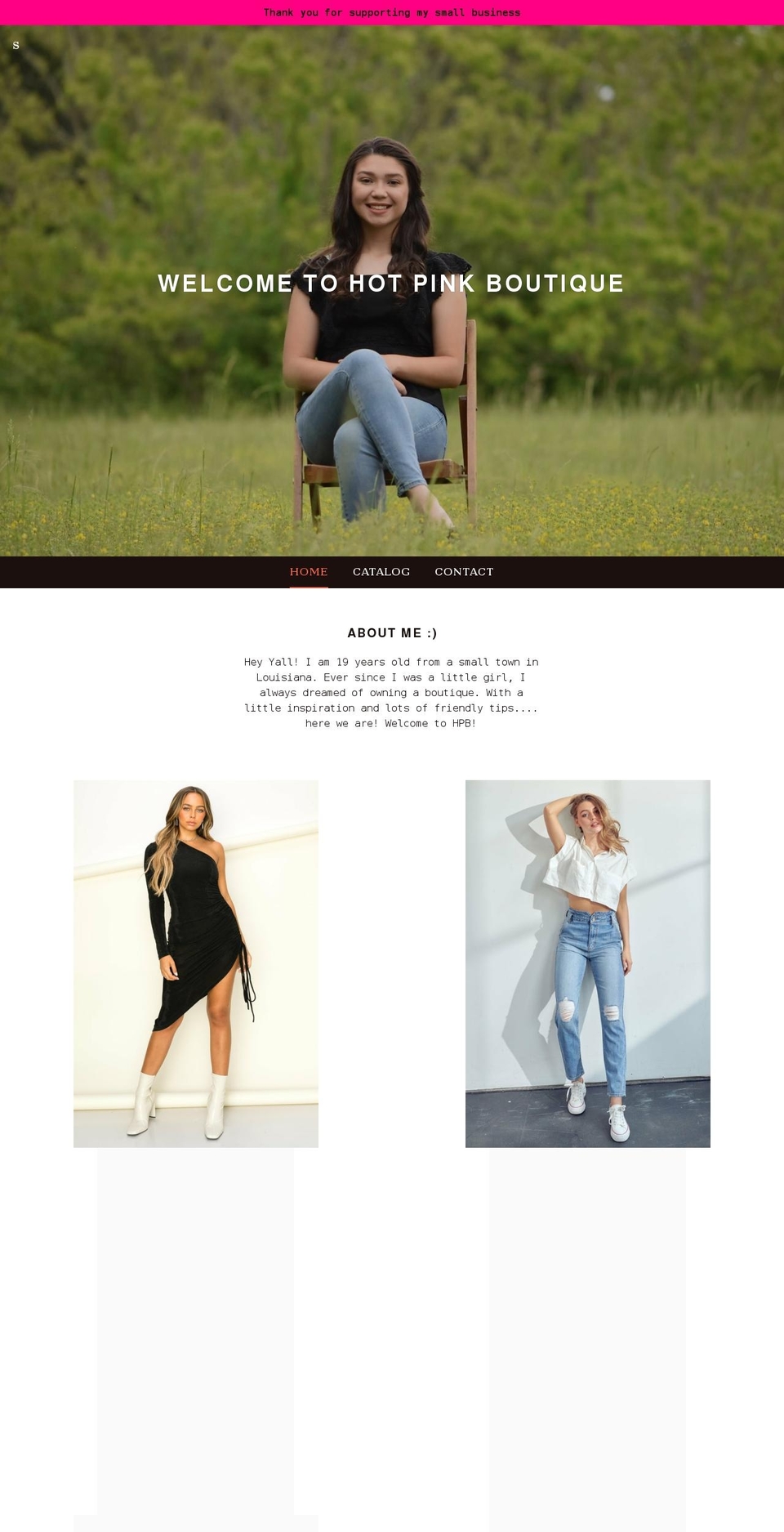 hotpinkboutique.com shopify website screenshot
