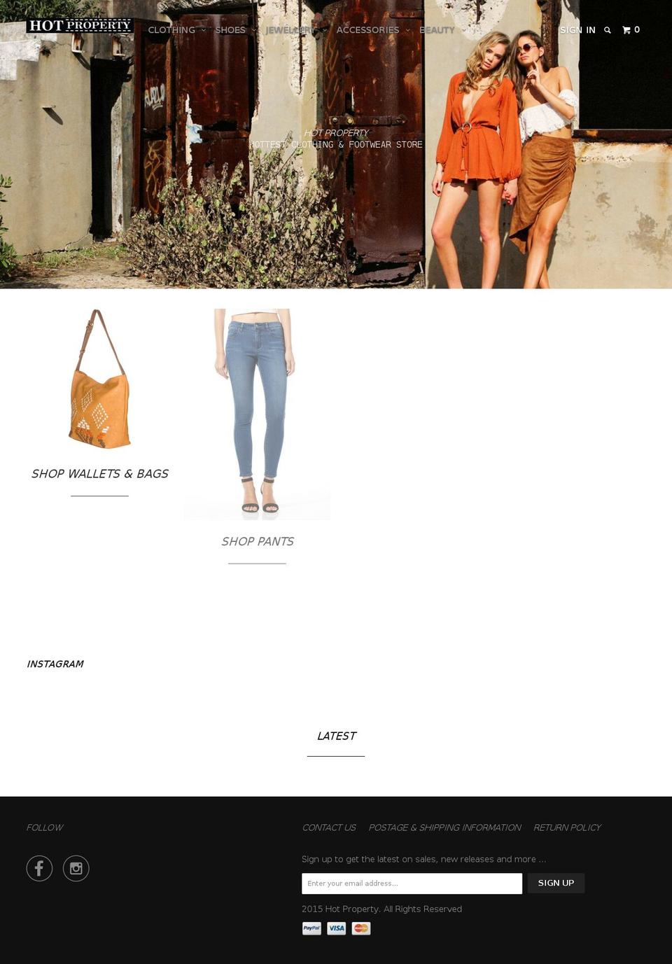 hotpropertyhq.com shopify website screenshot