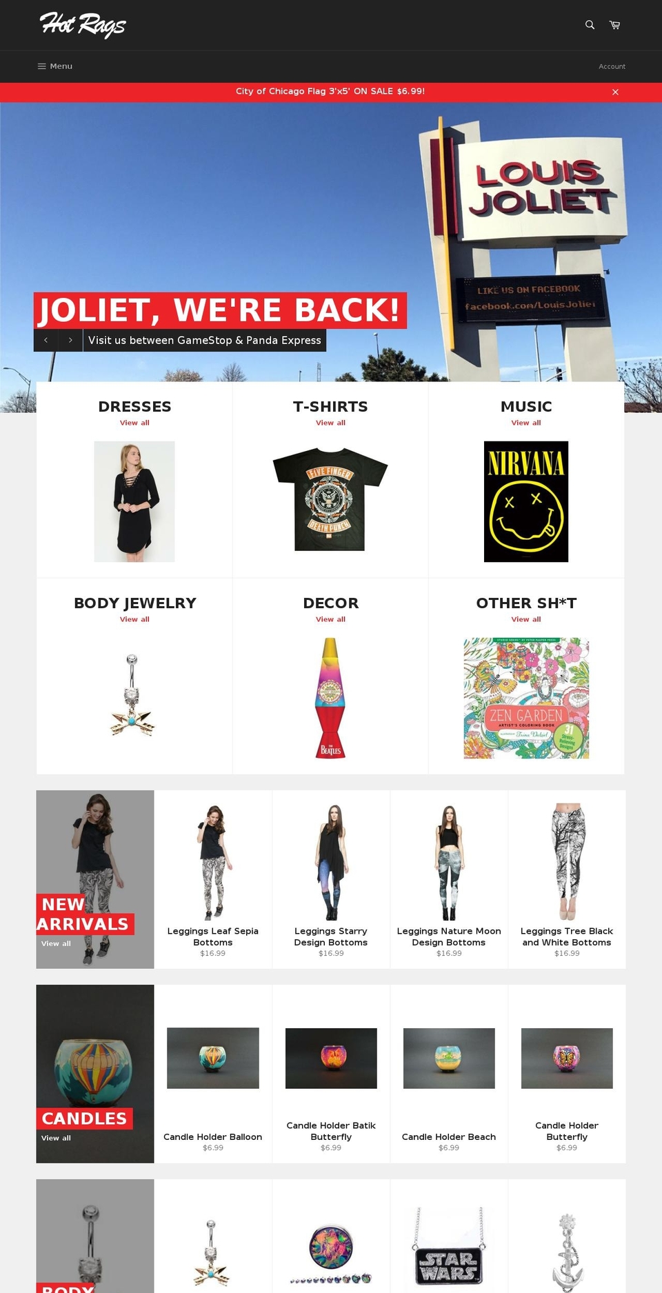 hotrags.com shopify website screenshot