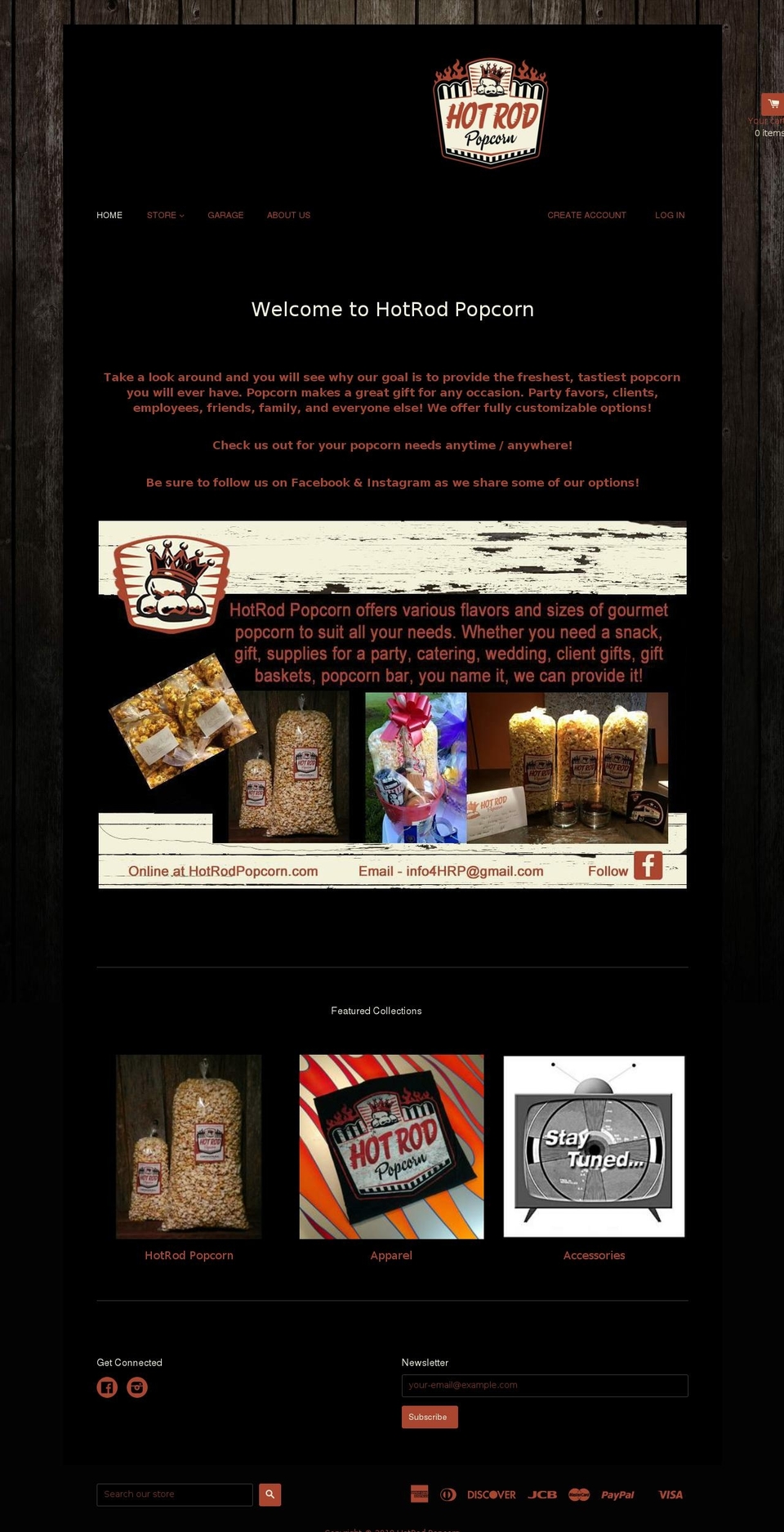 hotrodpopcorn.com shopify website screenshot