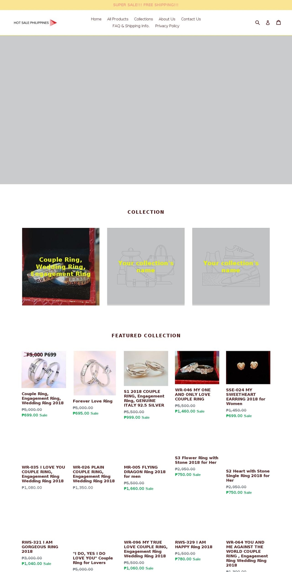 hotsalephilippines.com shopify website screenshot