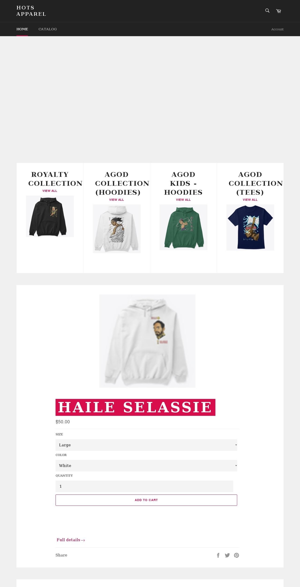 hotsapparel.com shopify website screenshot