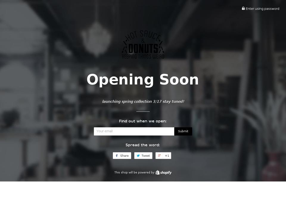 hotsauceanddonuts.com shopify website screenshot