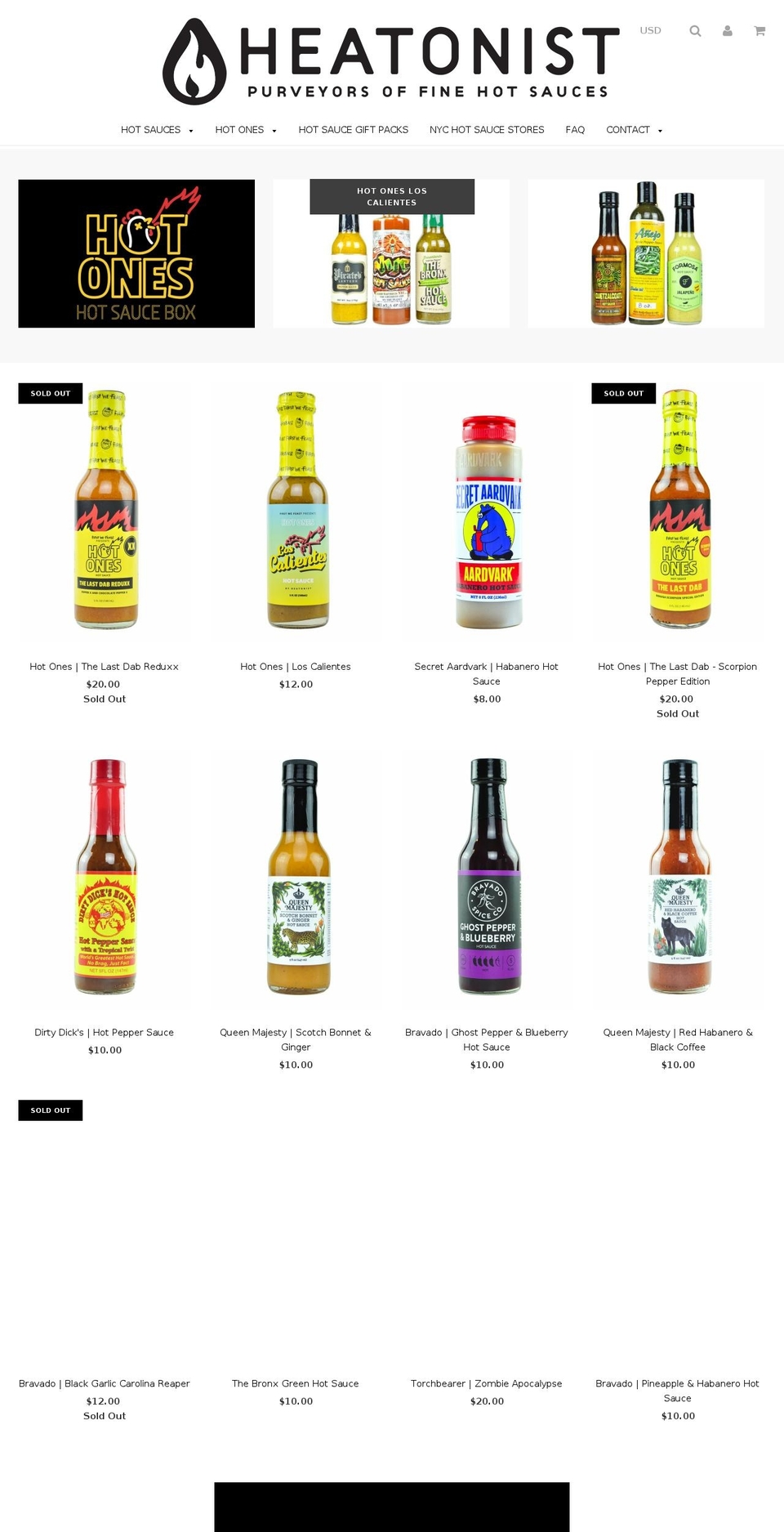hotsaucesommelier.com shopify website screenshot