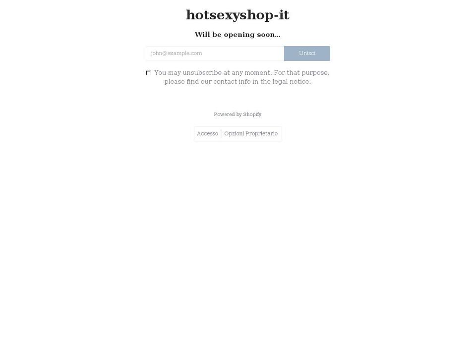 hotsexyshop.com shopify website screenshot