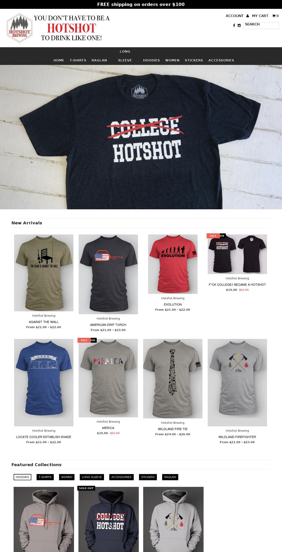 hotshotbrewery.com shopify website screenshot