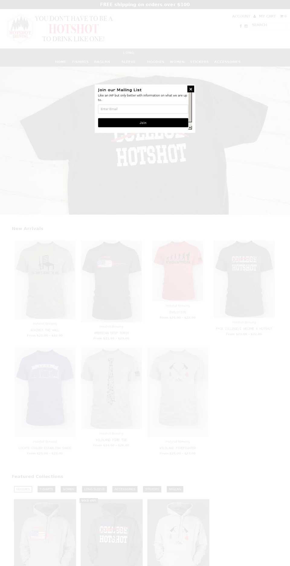 hotshotbrewing.com shopify website screenshot