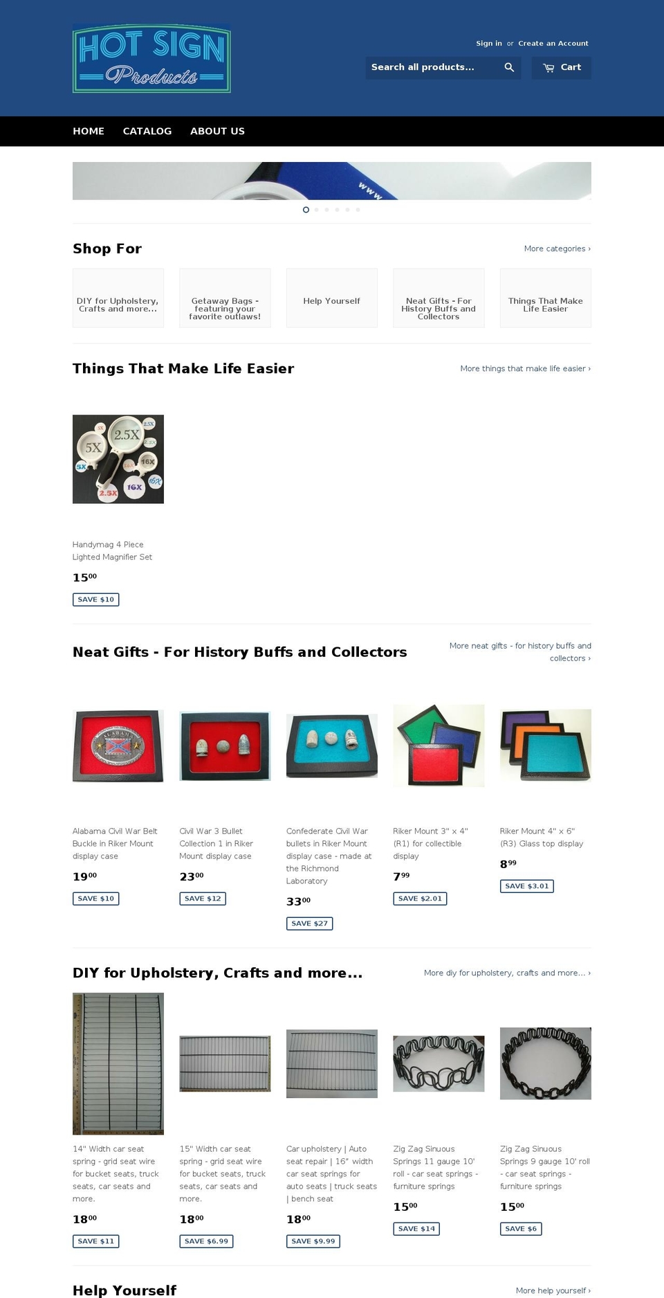 hotsignproducts.com shopify website screenshot