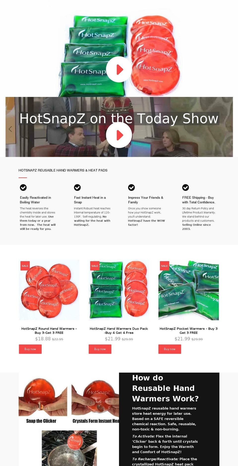 hotsnapz.net shopify website screenshot