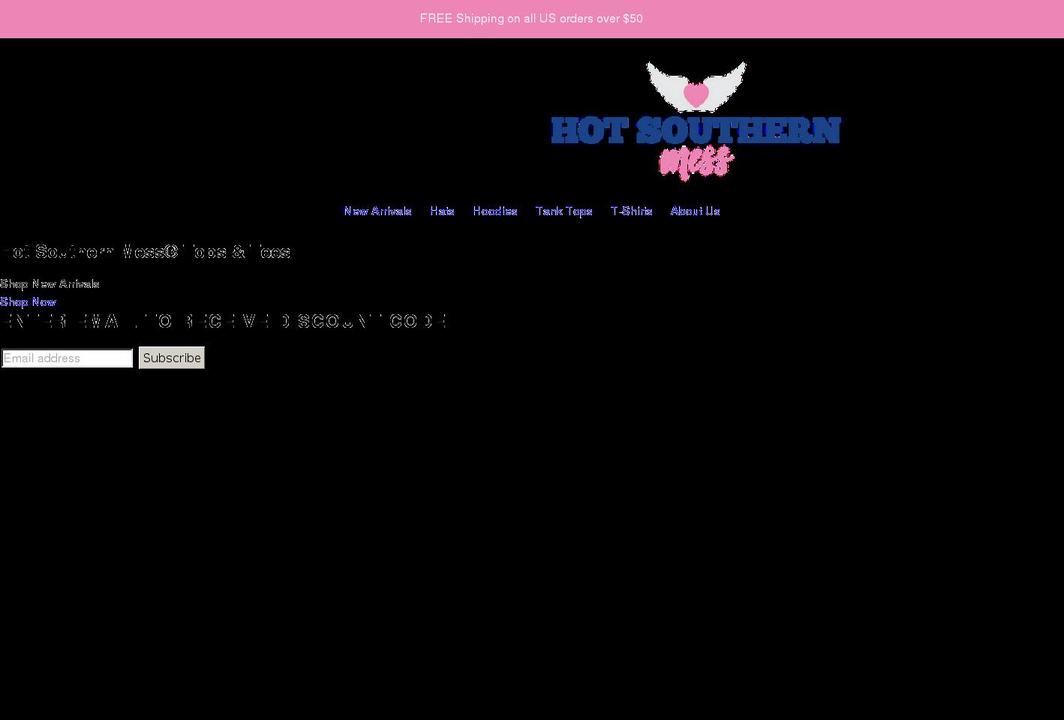 hotsouthernmessfl.com shopify website screenshot