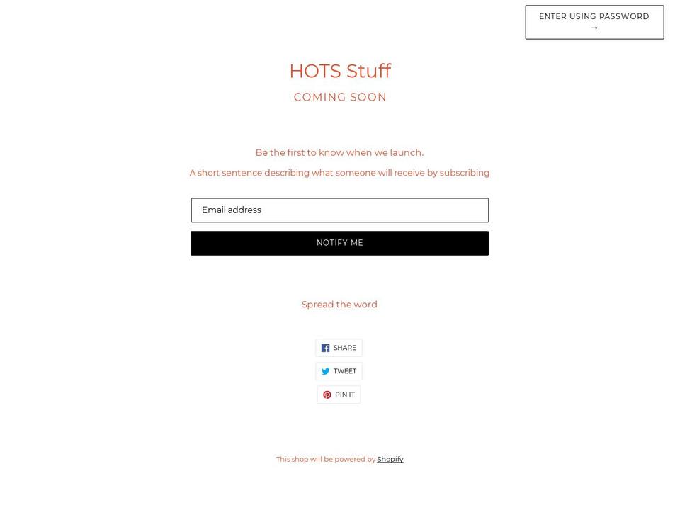 hotsstuff.com — Shopify storefront screenshot