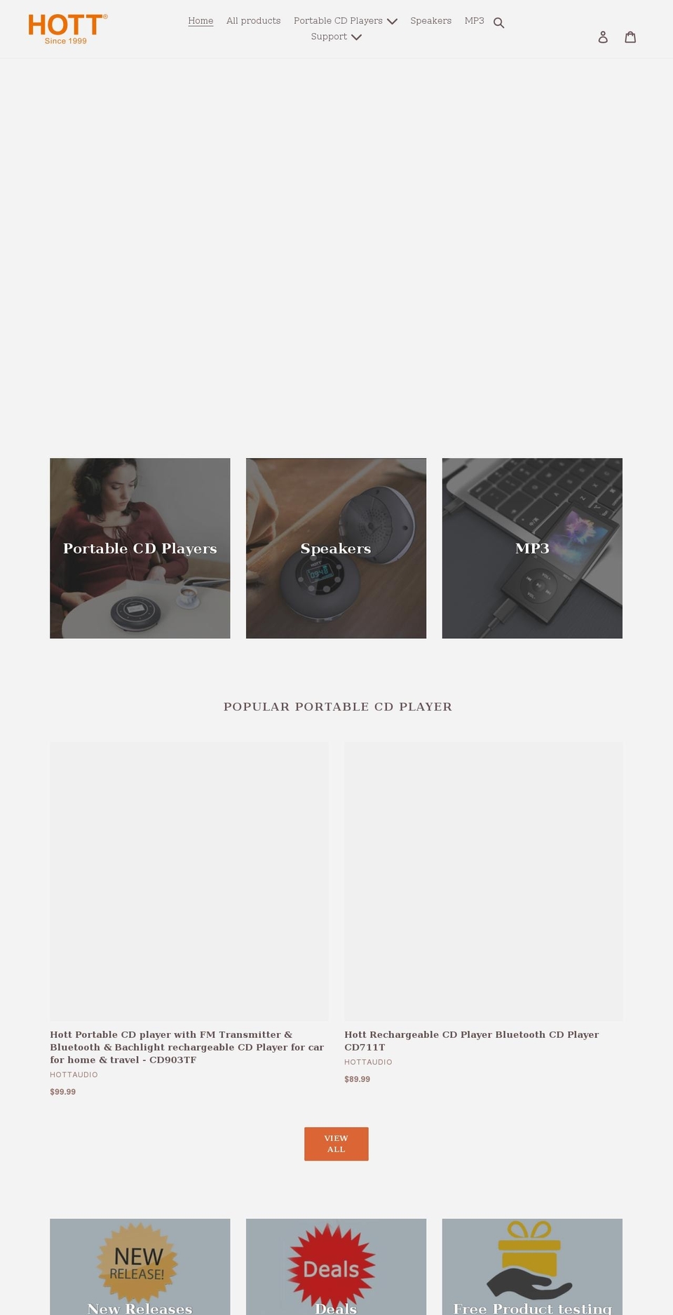 hottaudio.com shopify website screenshot