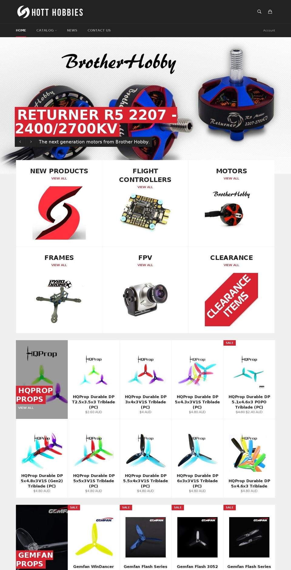 hotthobbies.com — Shopify storefront screenshot