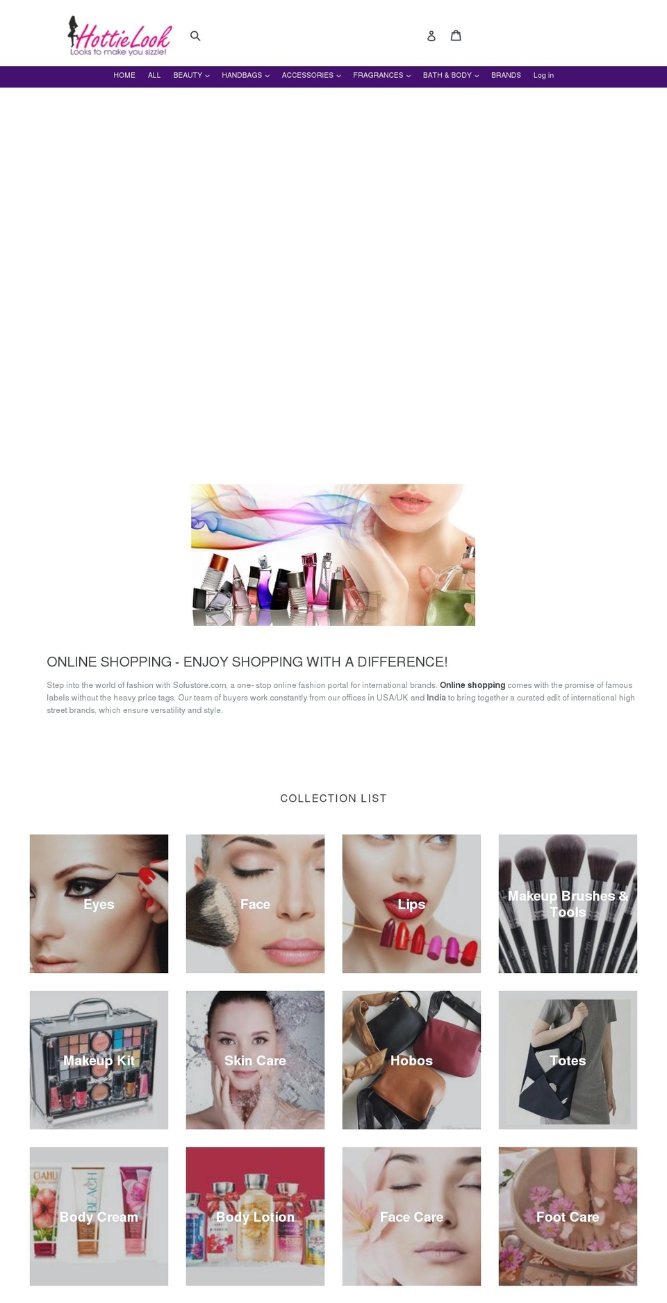 Theme1 Shopify theme site example hottielook.com