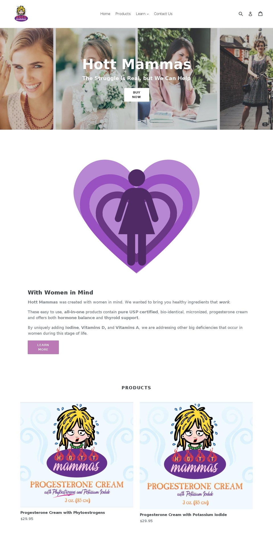 hottmammas.com — Shopify storefront screenshot
