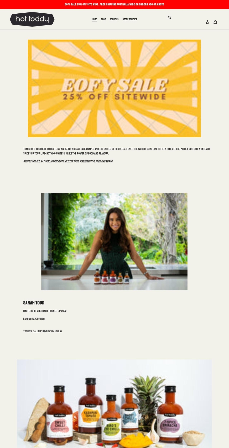 hottoddychilli.com shopify website screenshot
