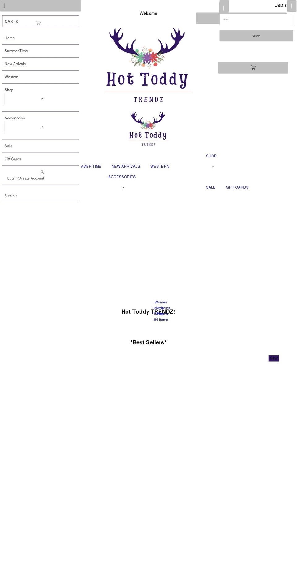 hottoddytrendz.com — Shopify storefront screenshot