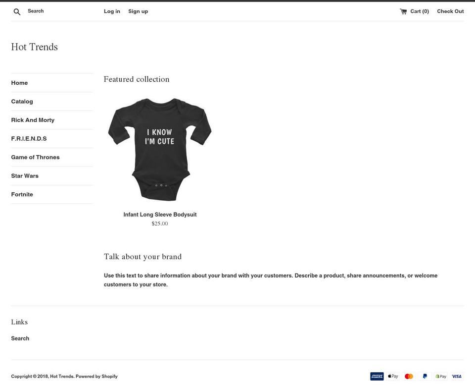 hottrends.ca shopify website screenshot