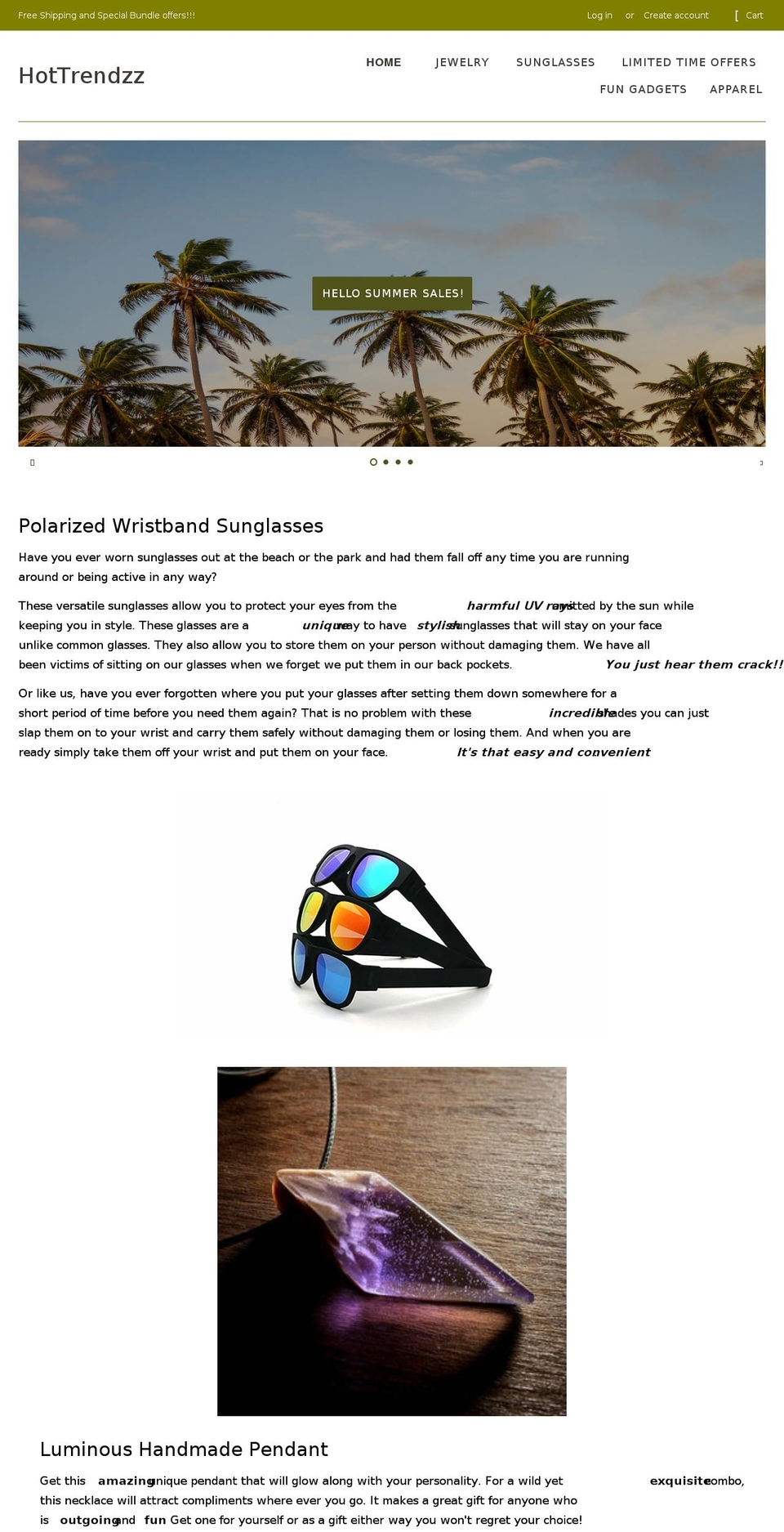 hotttrendzz.com shopify website screenshot
