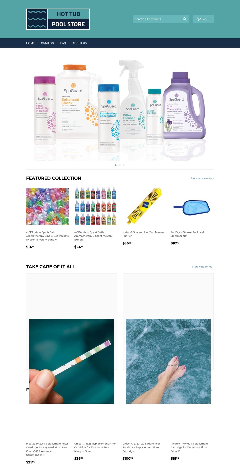 hottubpoolstore.com — Shopify storefront screenshot