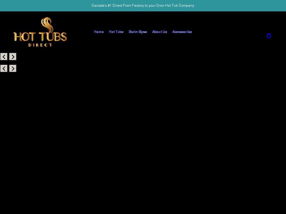 hottubsdirect.ca shopify website screenshot