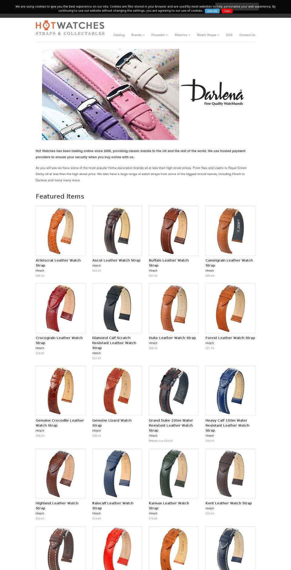 hotwatches.co.uk shopify website screenshot