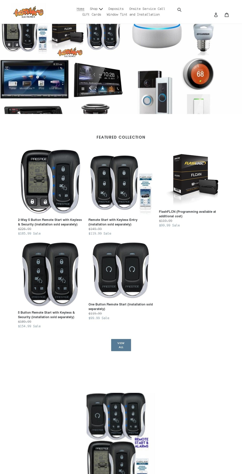 hotwireelectronics.com shopify website screenshot