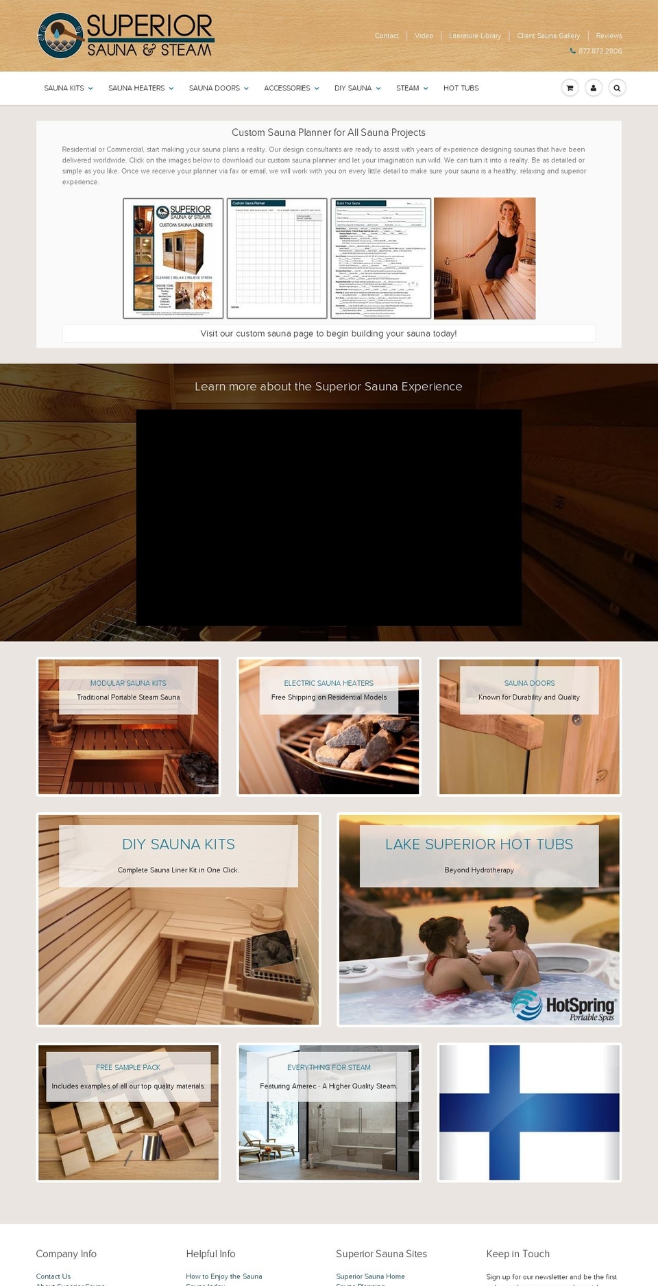 hotyogasauna.com — Shopify storefront screenshot