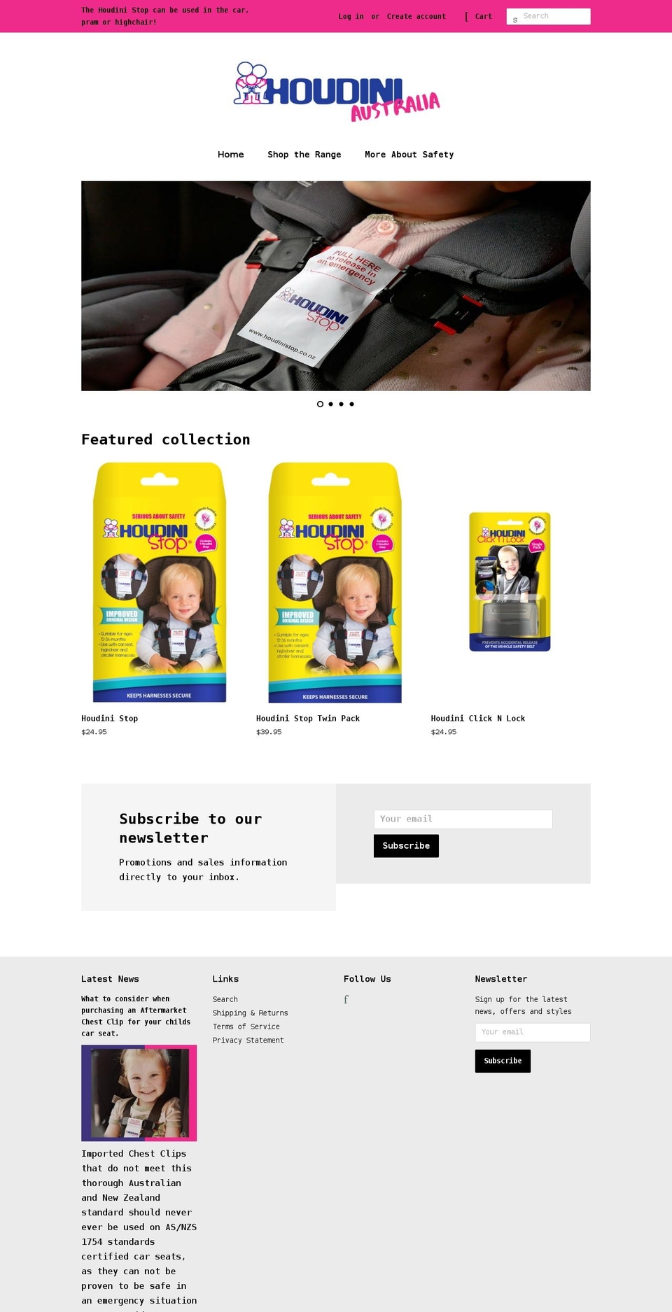 houdiniaustralia.com.au shopify website screenshot
