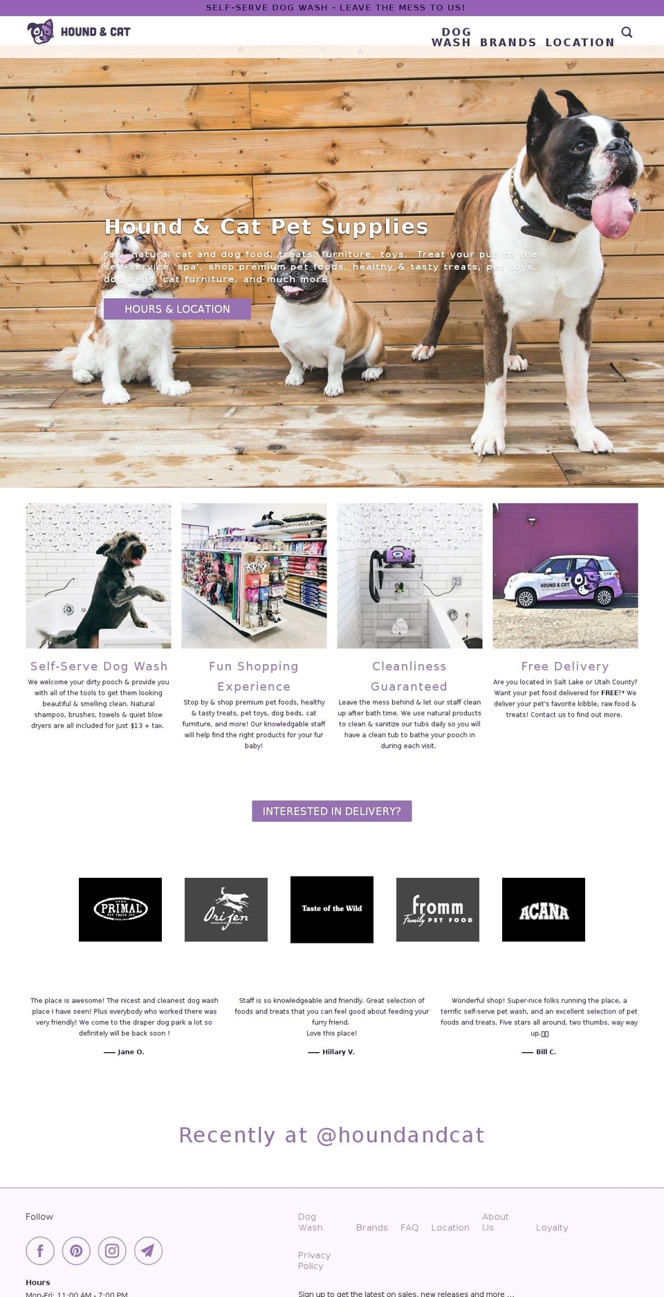 houndandcat.com shopify website screenshot
