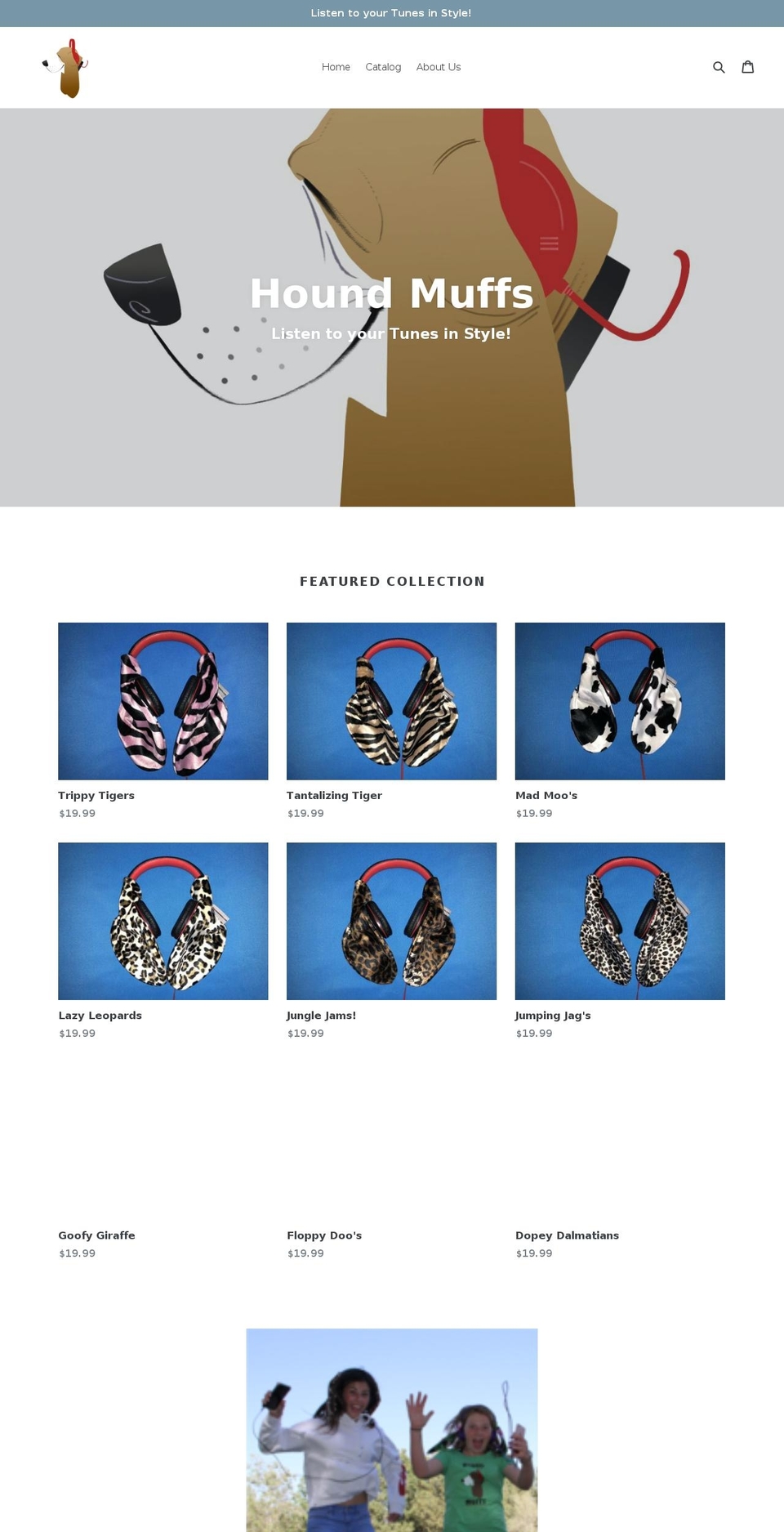houndmuffs.com — Shopify storefront screenshot