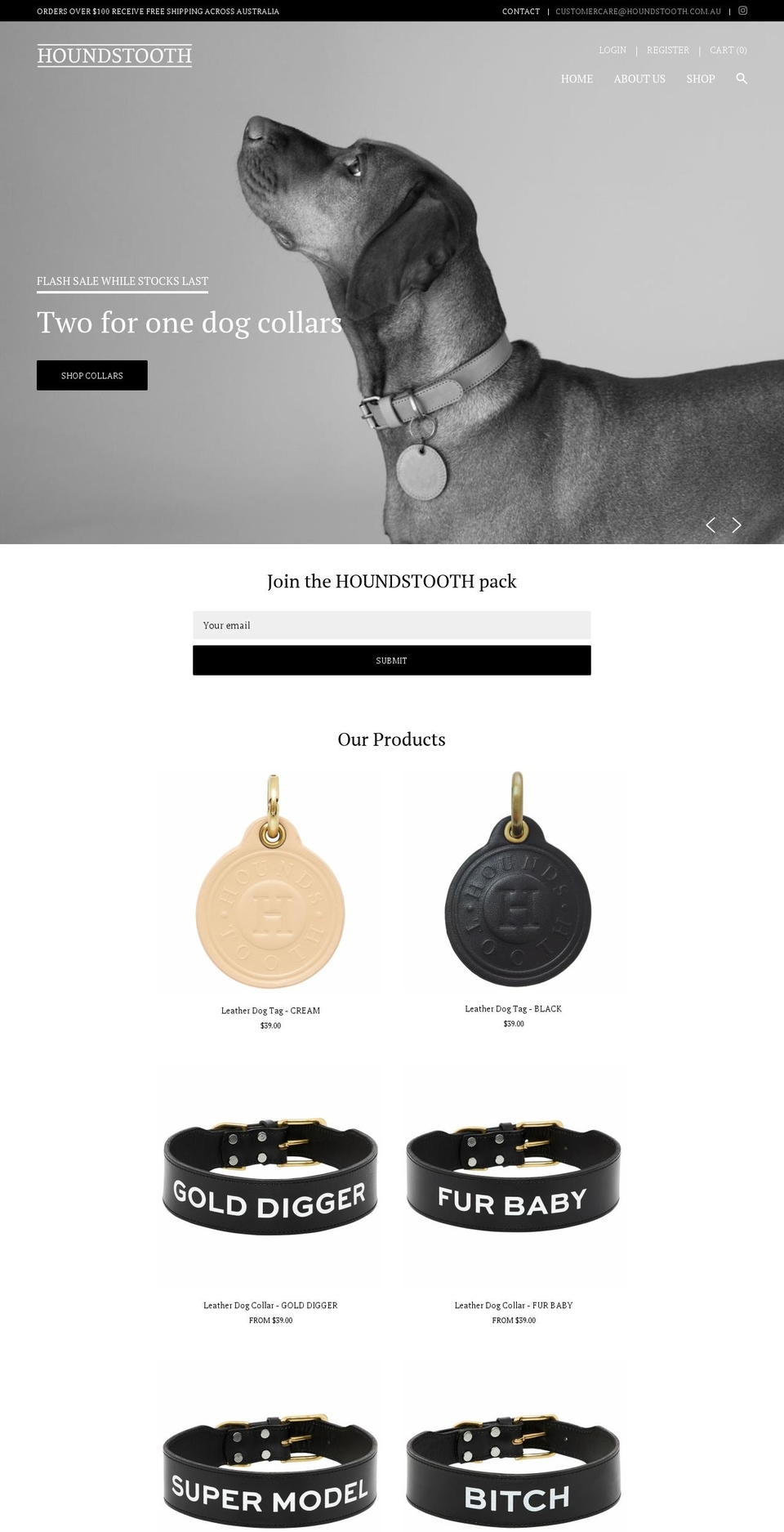 houndstooth.com.au shopify website screenshot