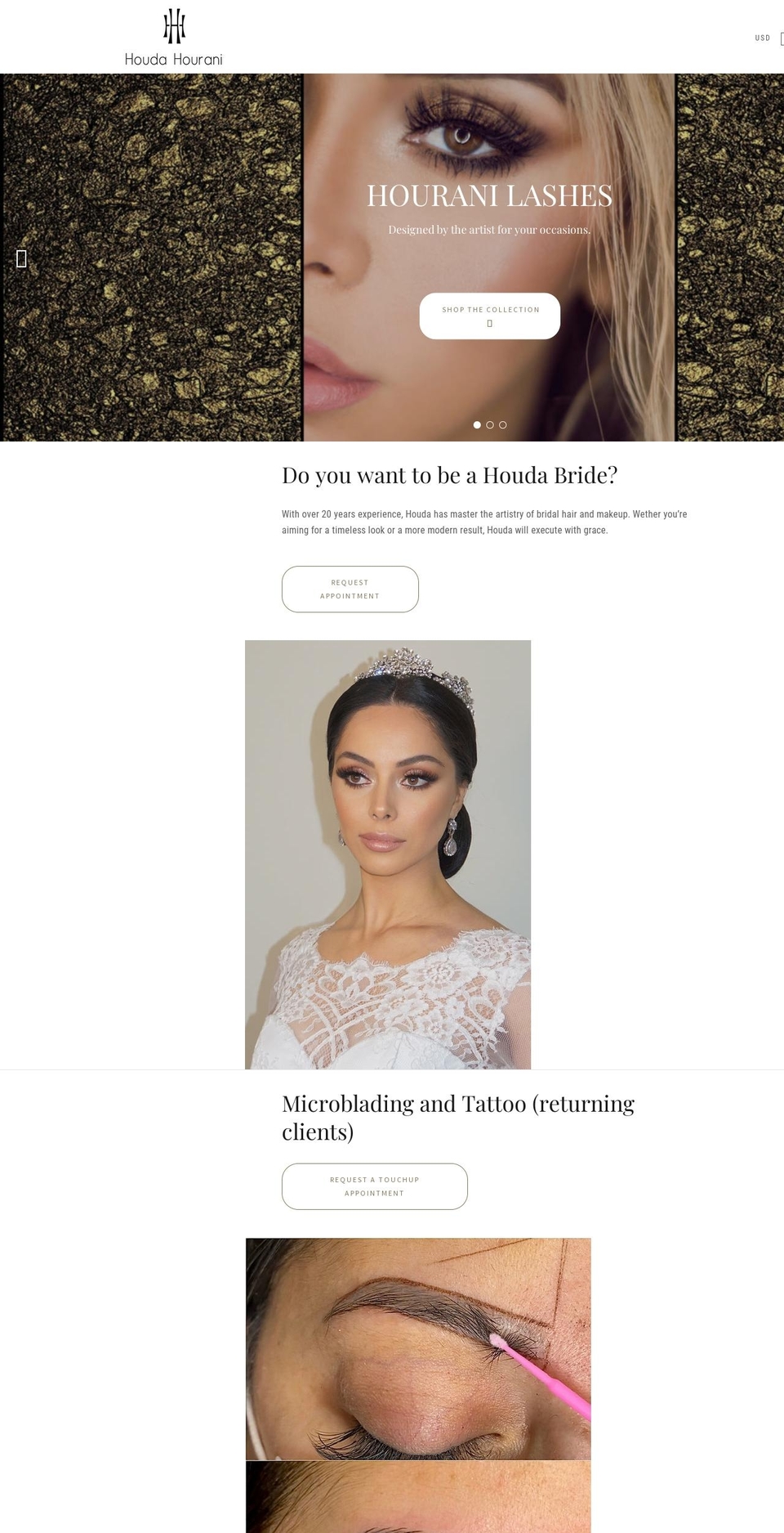 HOUDA Shopify theme site example houranilashes.com