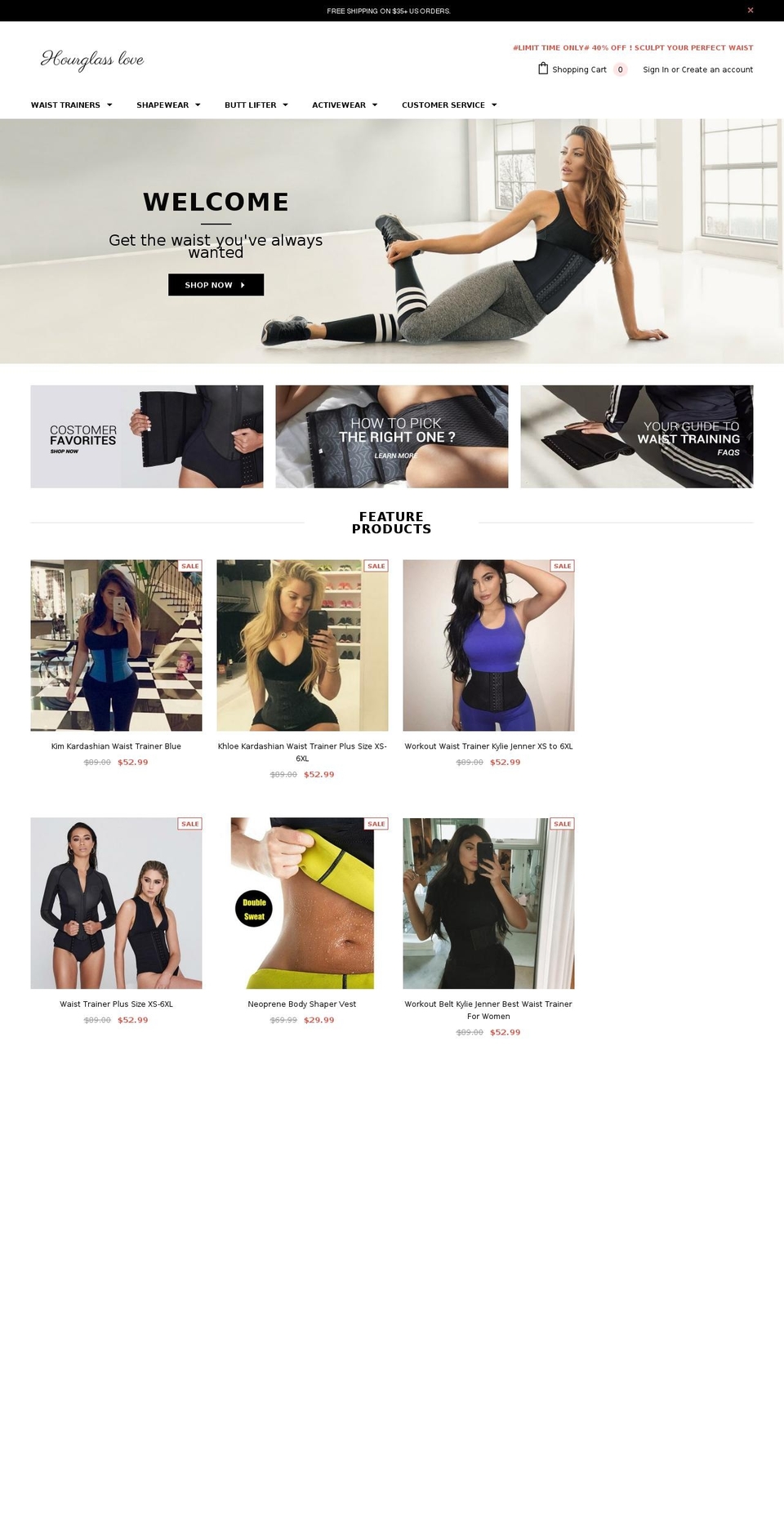 hourglasslove.com shopify website screenshot