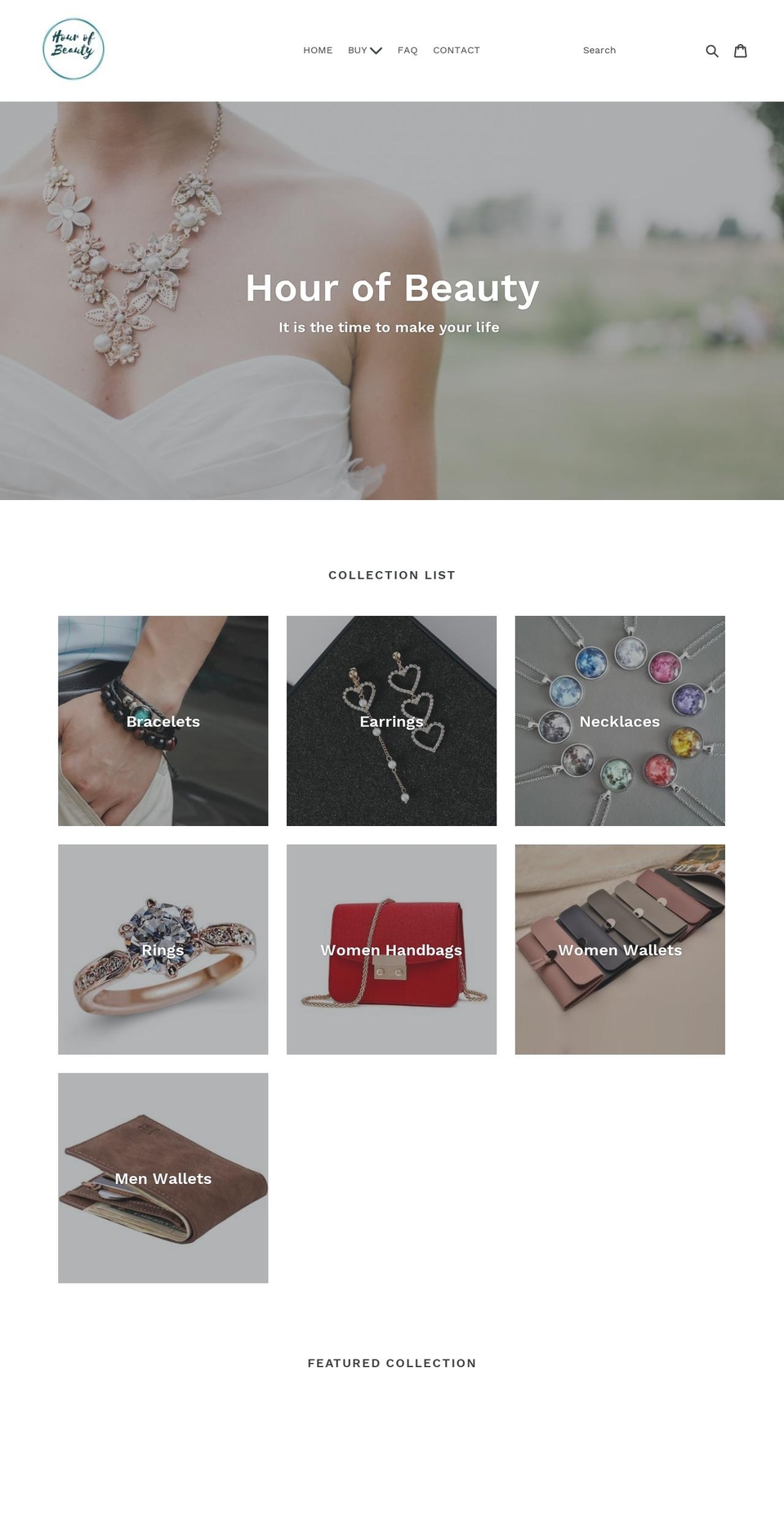 hourofbeauty.com — Shopify storefront screenshot