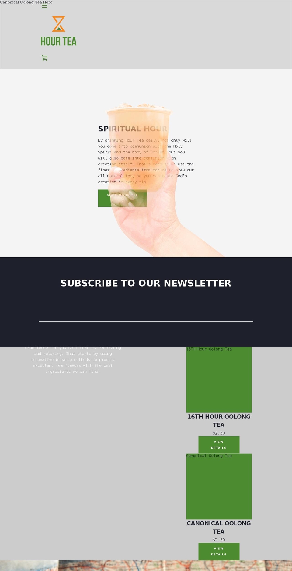 hourteasd.com shopify website screenshot