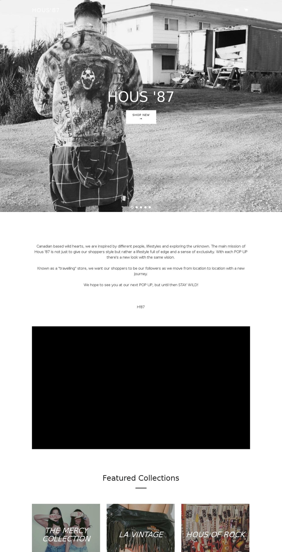hous87.com shopify website screenshot