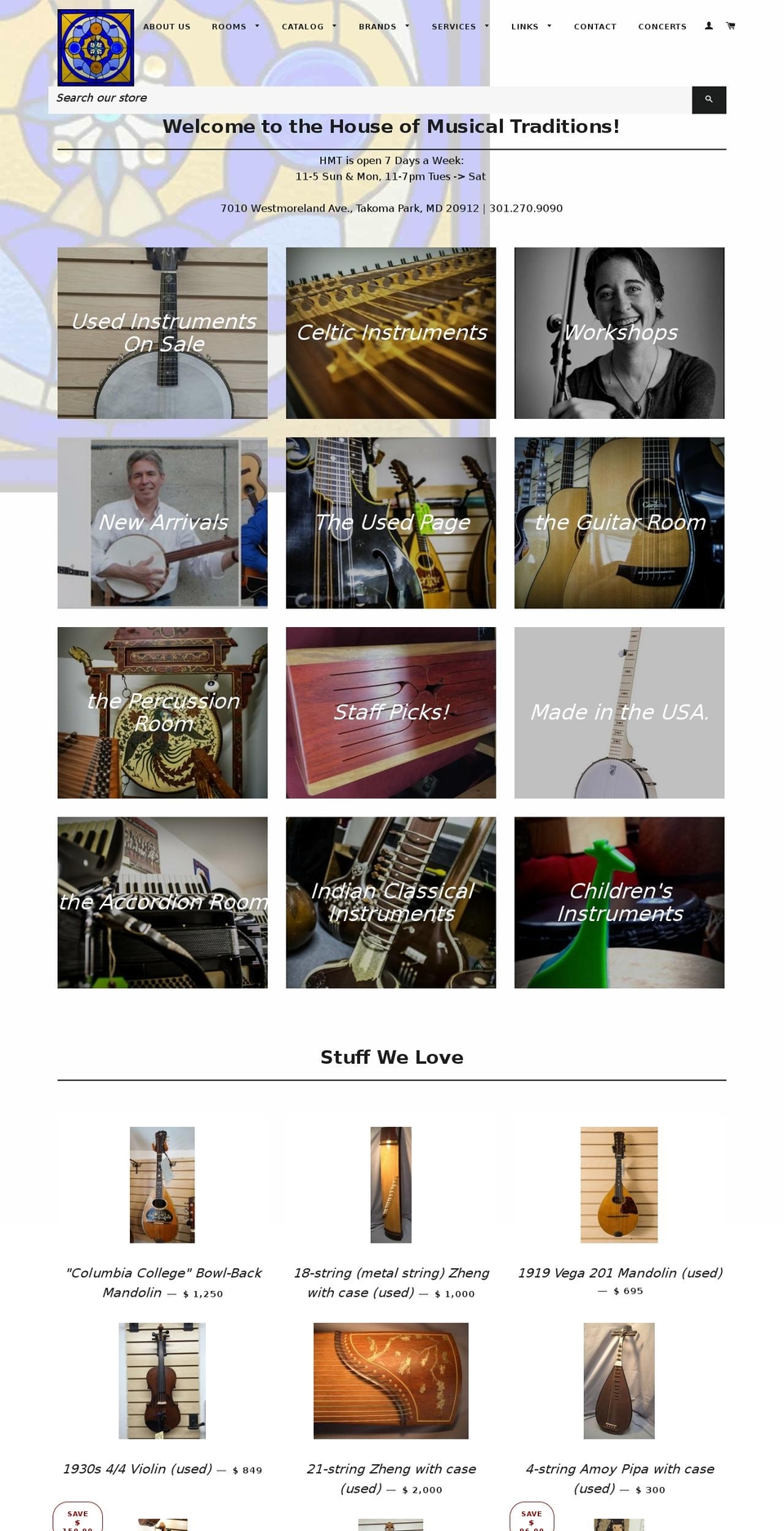 house-of-musical-traditions.myshopify.com shopify website screenshot
