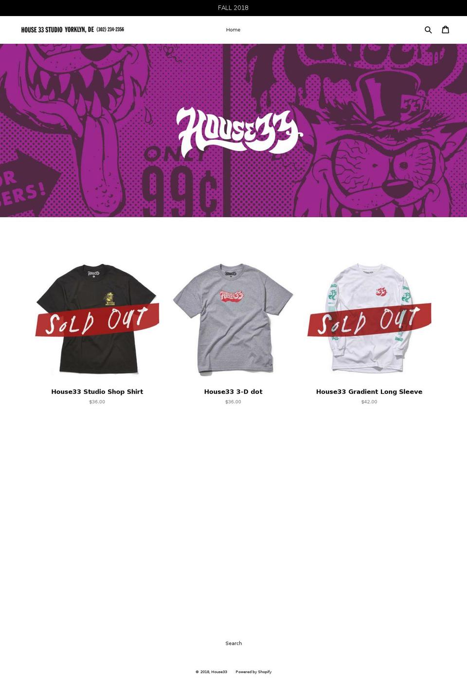 house33.net shopify website screenshot