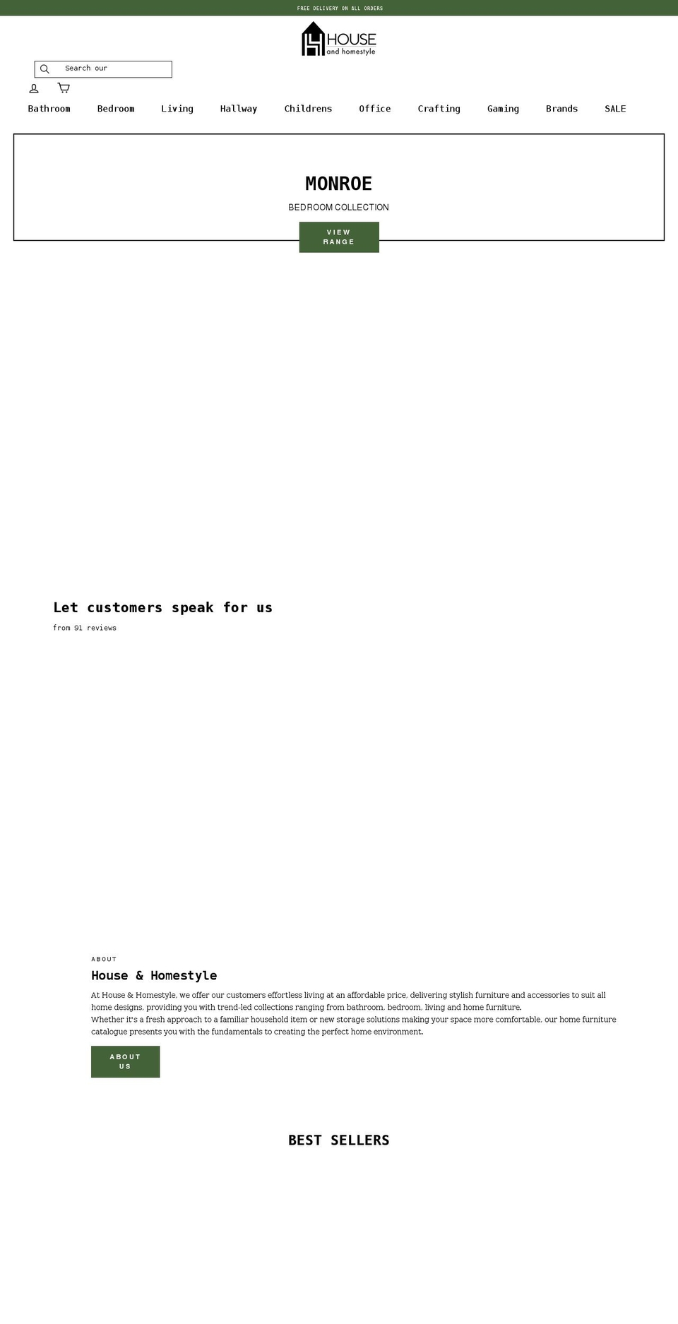 houseandhomestyle.co.uk shopify website screenshot