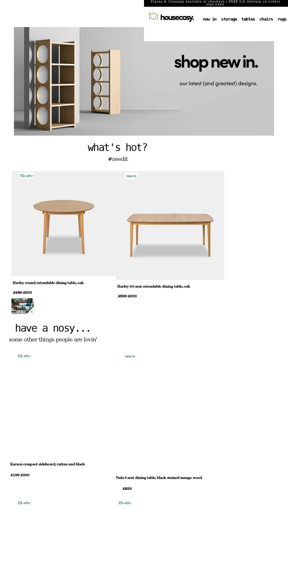 housecosy.com shopify website screenshot