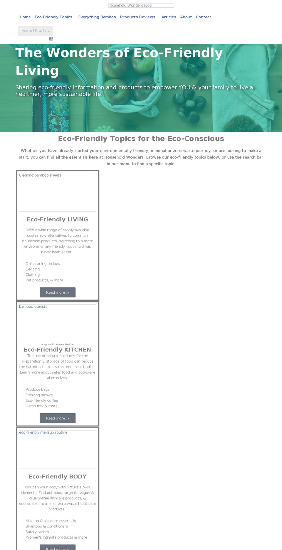 householdwonders.com — Shopify storefront screenshot