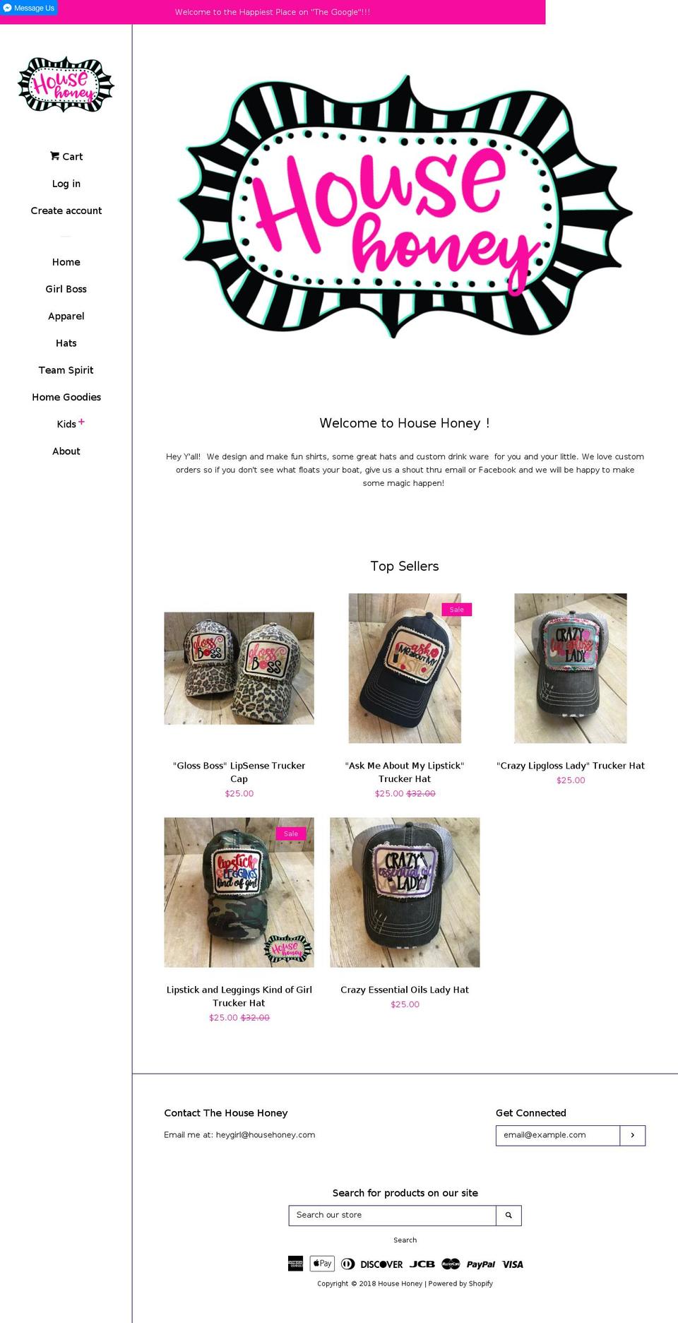 househoneydesigns.com — Shopify storefront screenshot