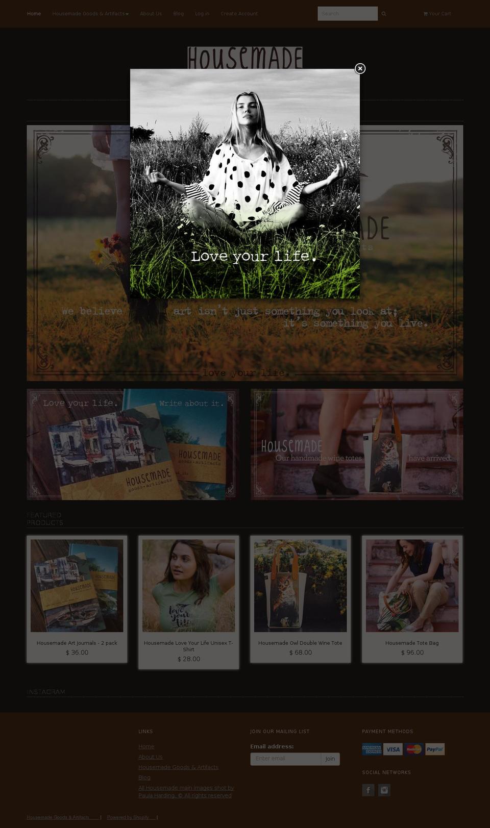 housemadedesigns.com shopify website screenshot