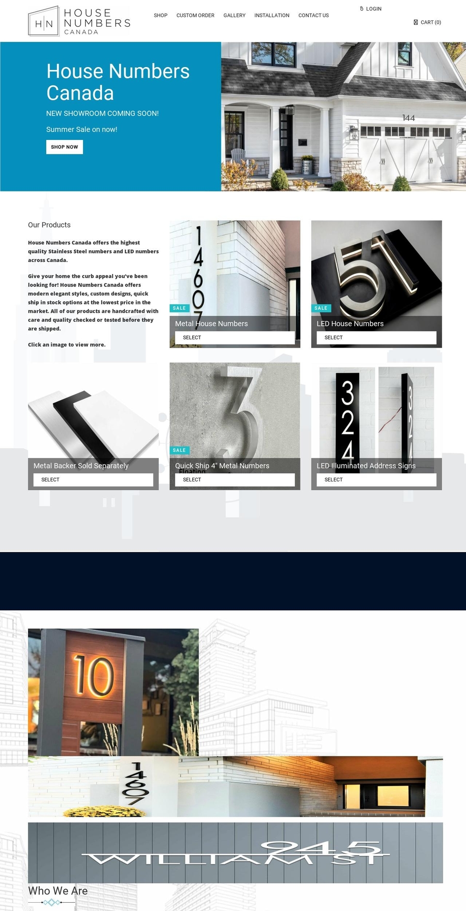 housenumberscanada.ca shopify website screenshot