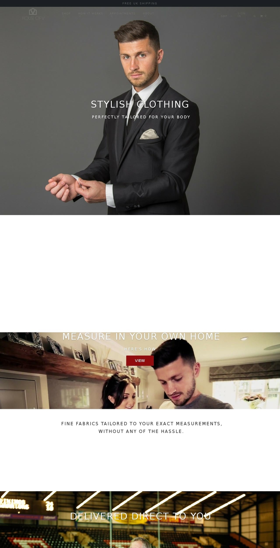 houseof-v.com shopify website screenshot