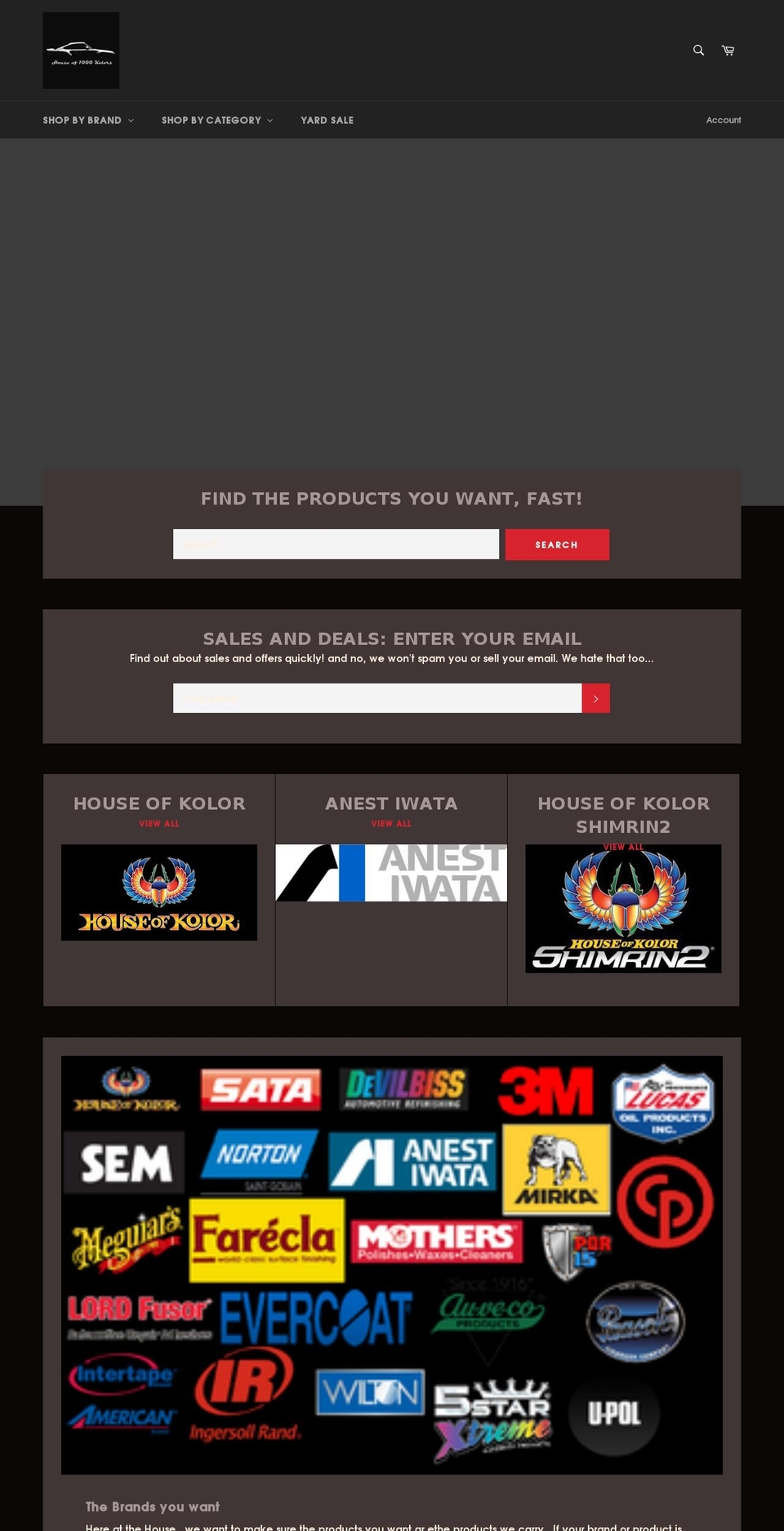 houseof1000colors.com — Shopify storefront screenshot