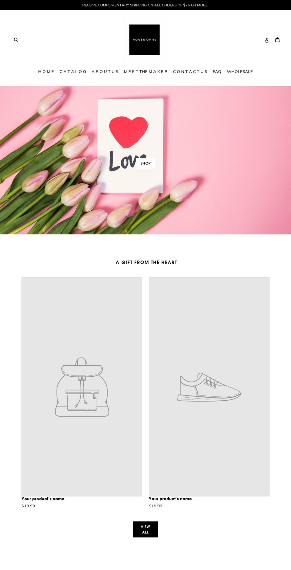 houseof40.com shopify website screenshot