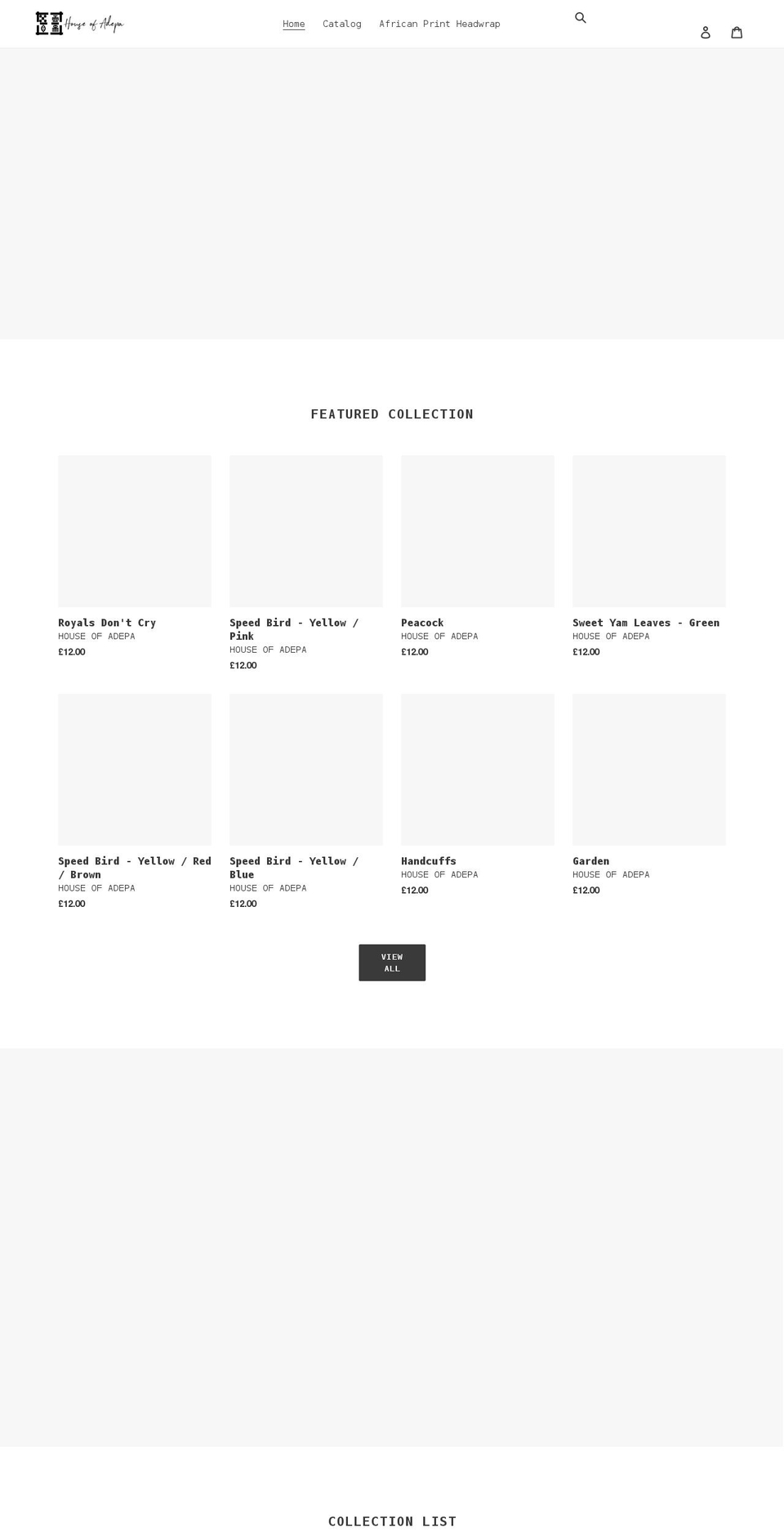 houseofadepa.com shopify website screenshot