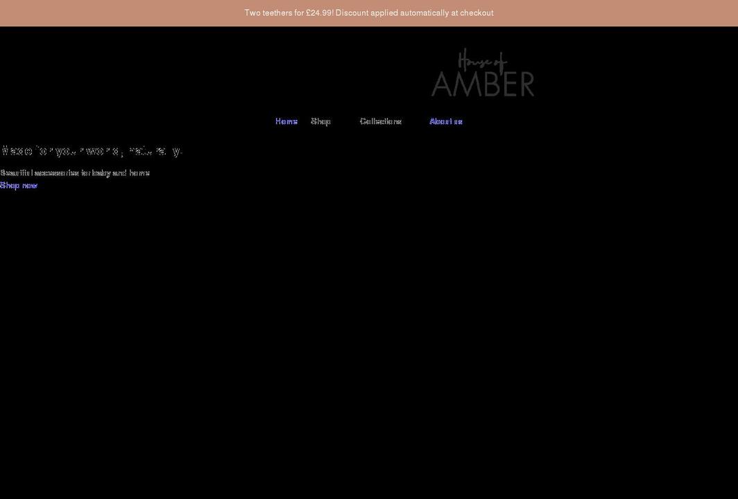houseofamber.co.uk shopify website screenshot